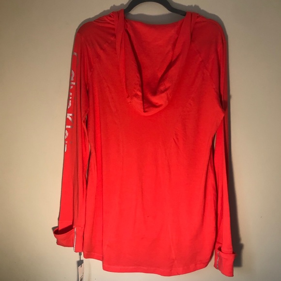 New Calvin Klein coral hooded long sleeve shirt-XL - Picture 4 of 14